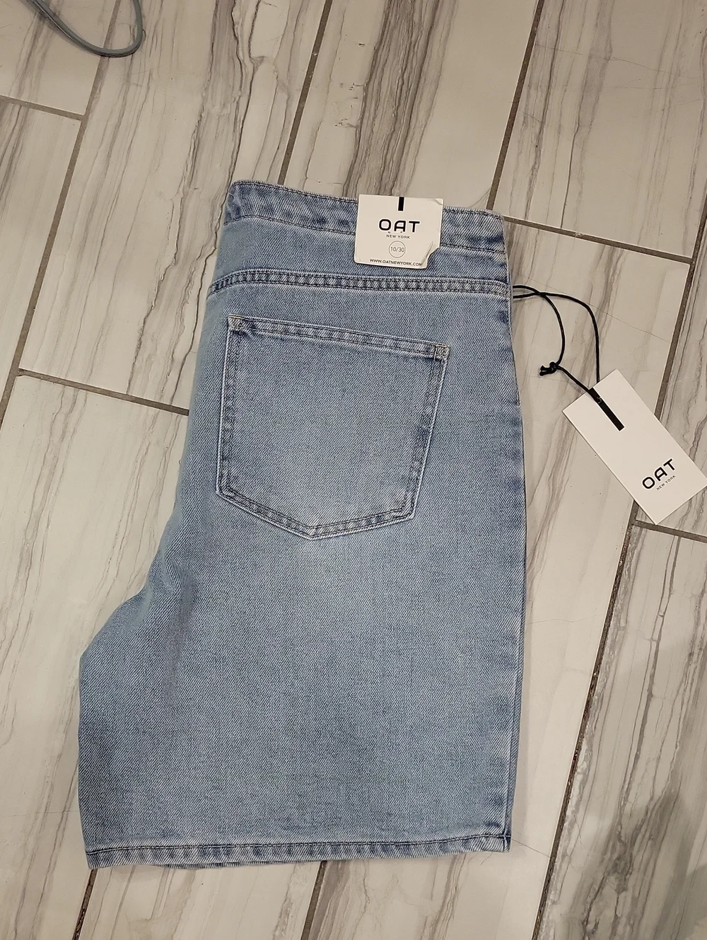 Oat New York Light Blue Denim Shorts
